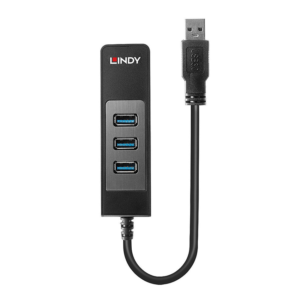 LINDY USB 3.1/3.0 Hub & Gigabit Ethernet Adapter