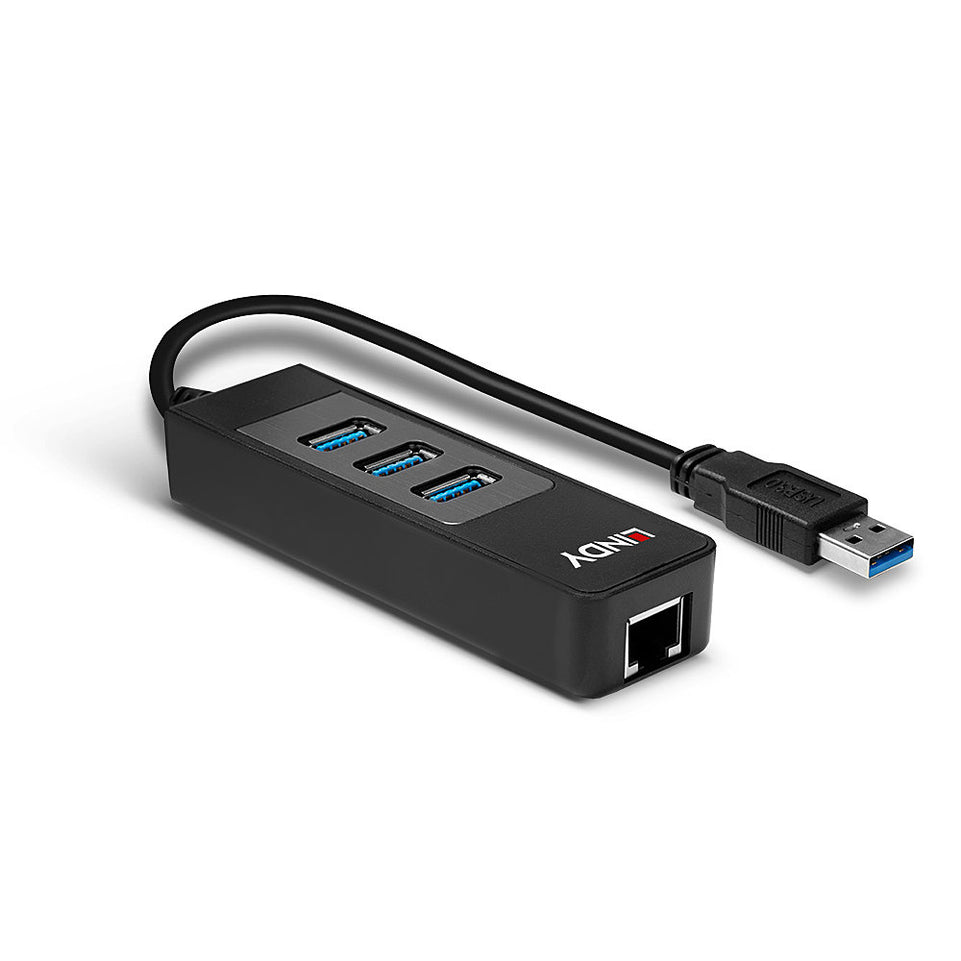 LINDY USB 3.1/3.0 Hub & Gigabit Ethernet Adapter