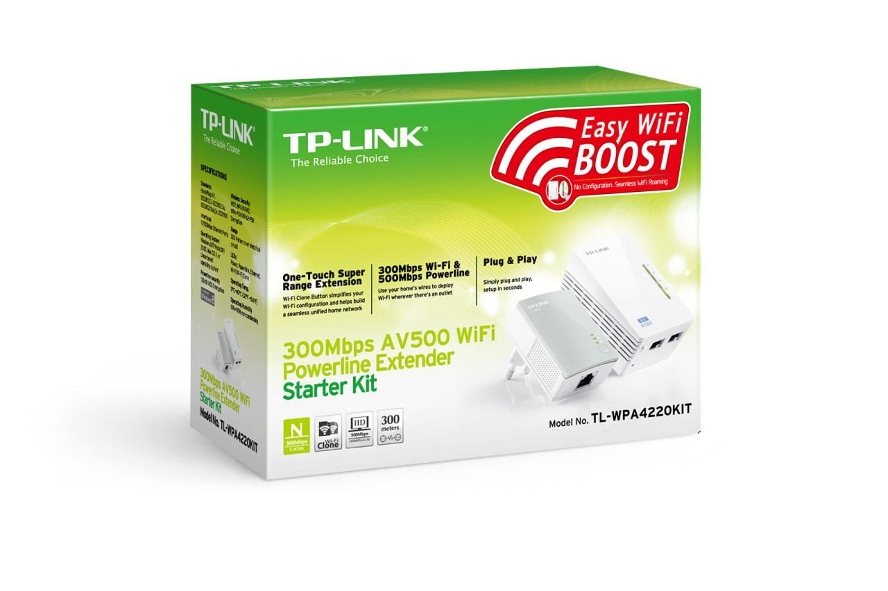 TP-LINK TL-WPA4220KIT AV500 300MBit/s WLAN Powerline Starterkit