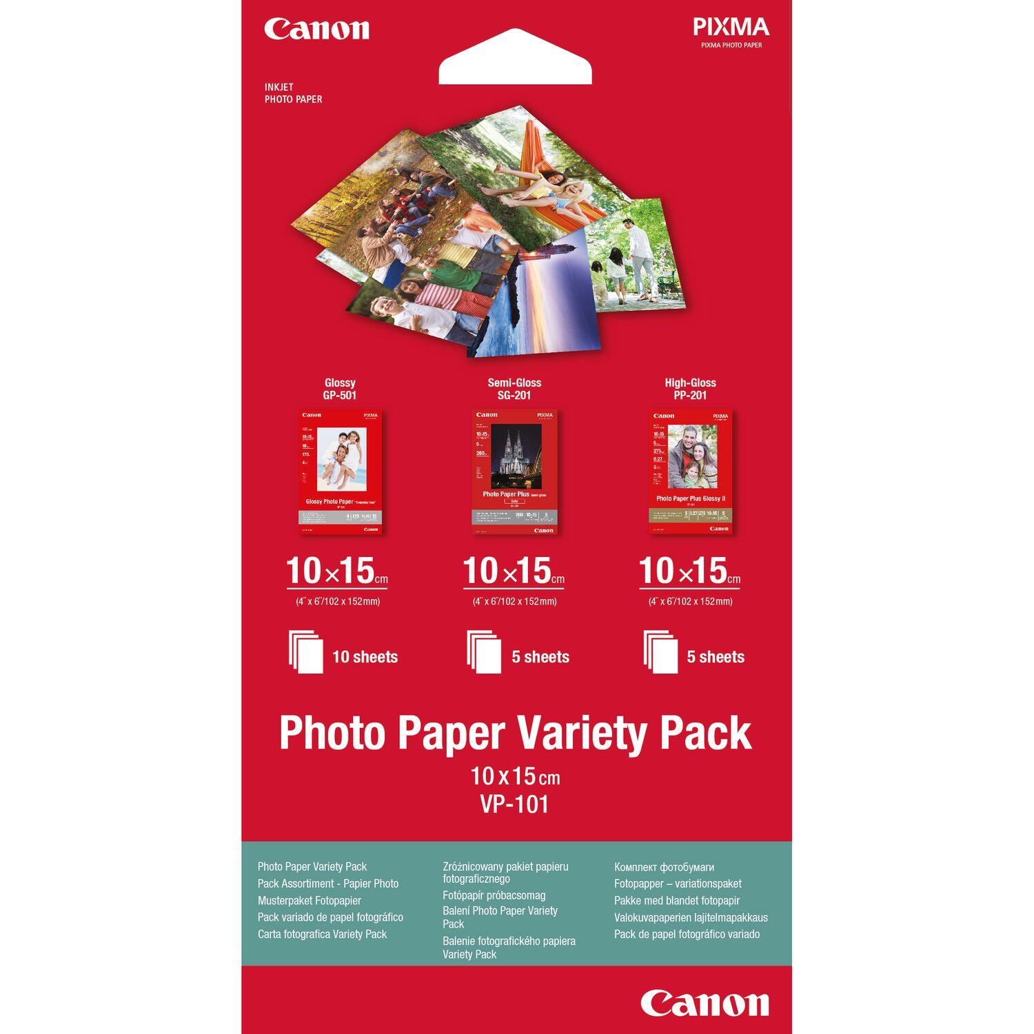 Canon VP-101 Fotopapier Musterpaket Postkarte - 20 Blatt