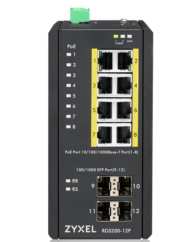 Zyxel Switch 12x GE RGS200-12P Managed  PoE Switch