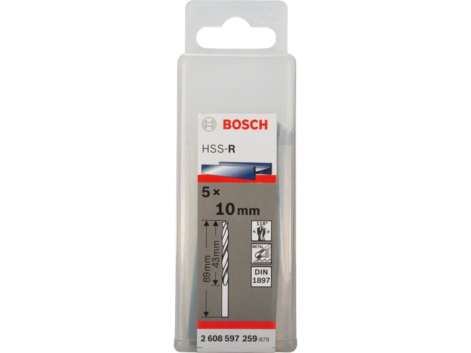 Bosch Stub drill bits HSS-R 10 x 43 x 89 mm 5 pcs.