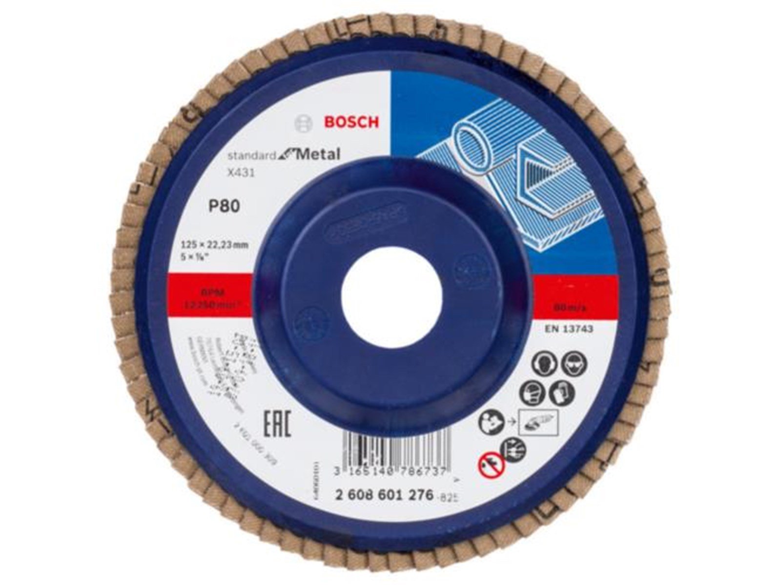 Bosch Flap Disc for Metal 125 mm K80