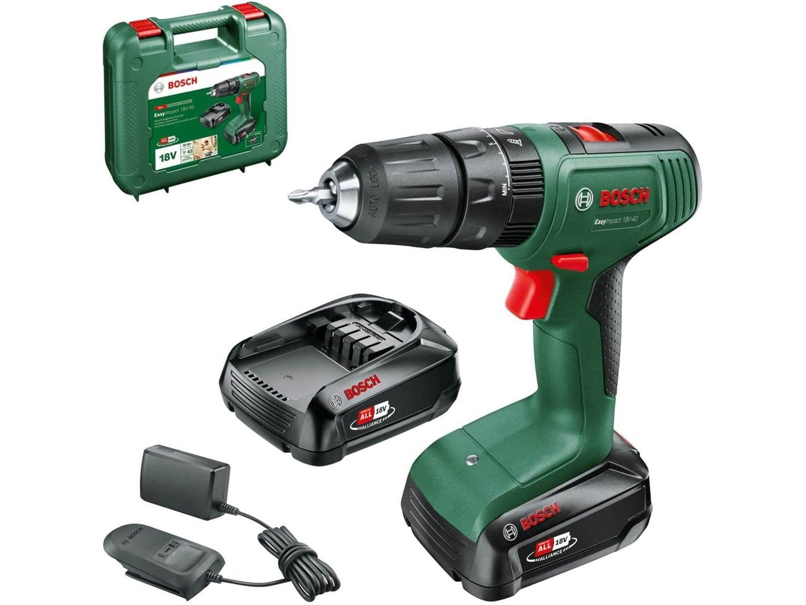 Bosch Cordless Impact Drill EASY 18V 2X2.0AH