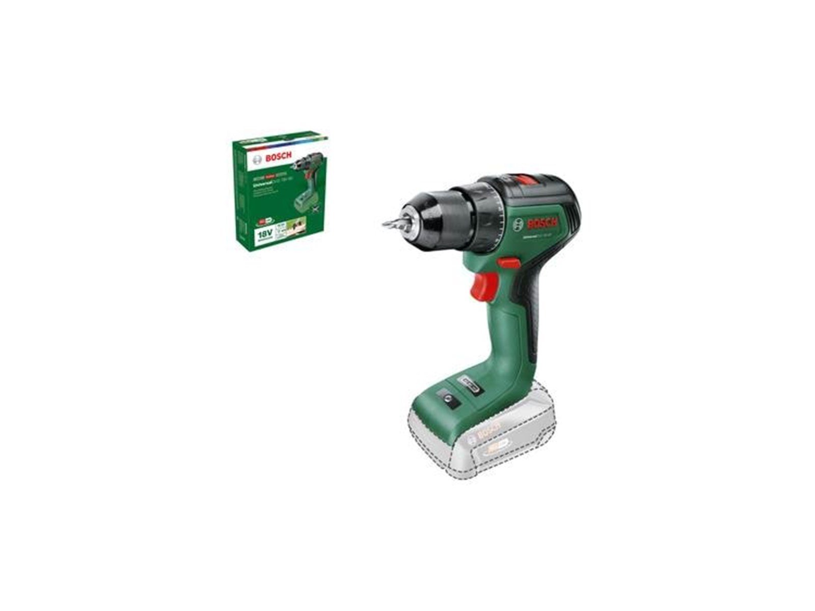 Bosch Cordless Drill Driver UniversalDrill 18V-60 2X2.0AH