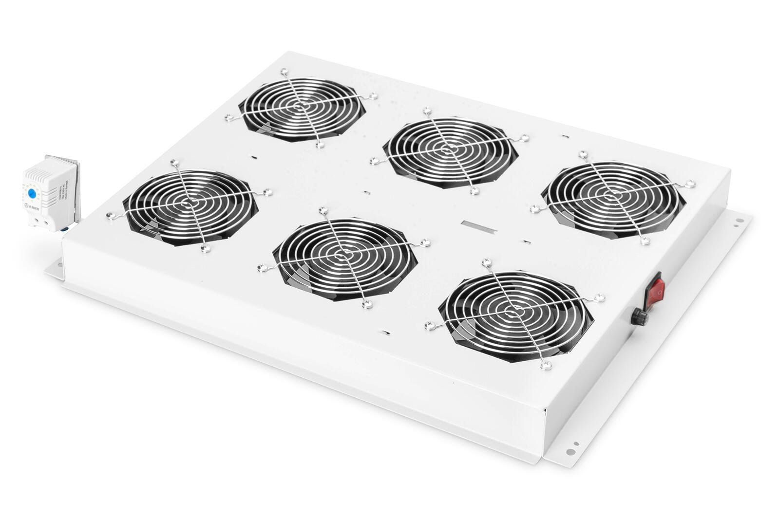 Digitus Dachlüftermodule für 19' Unique Schränke 6 Lüfter RAL7035 grau (DN-19 FAN-6-SRV)