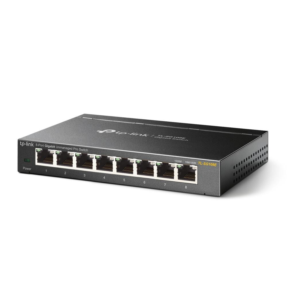 TP-LINK TL-SG108E 8-Port-Gigabit-Unmanaged Pro Switch