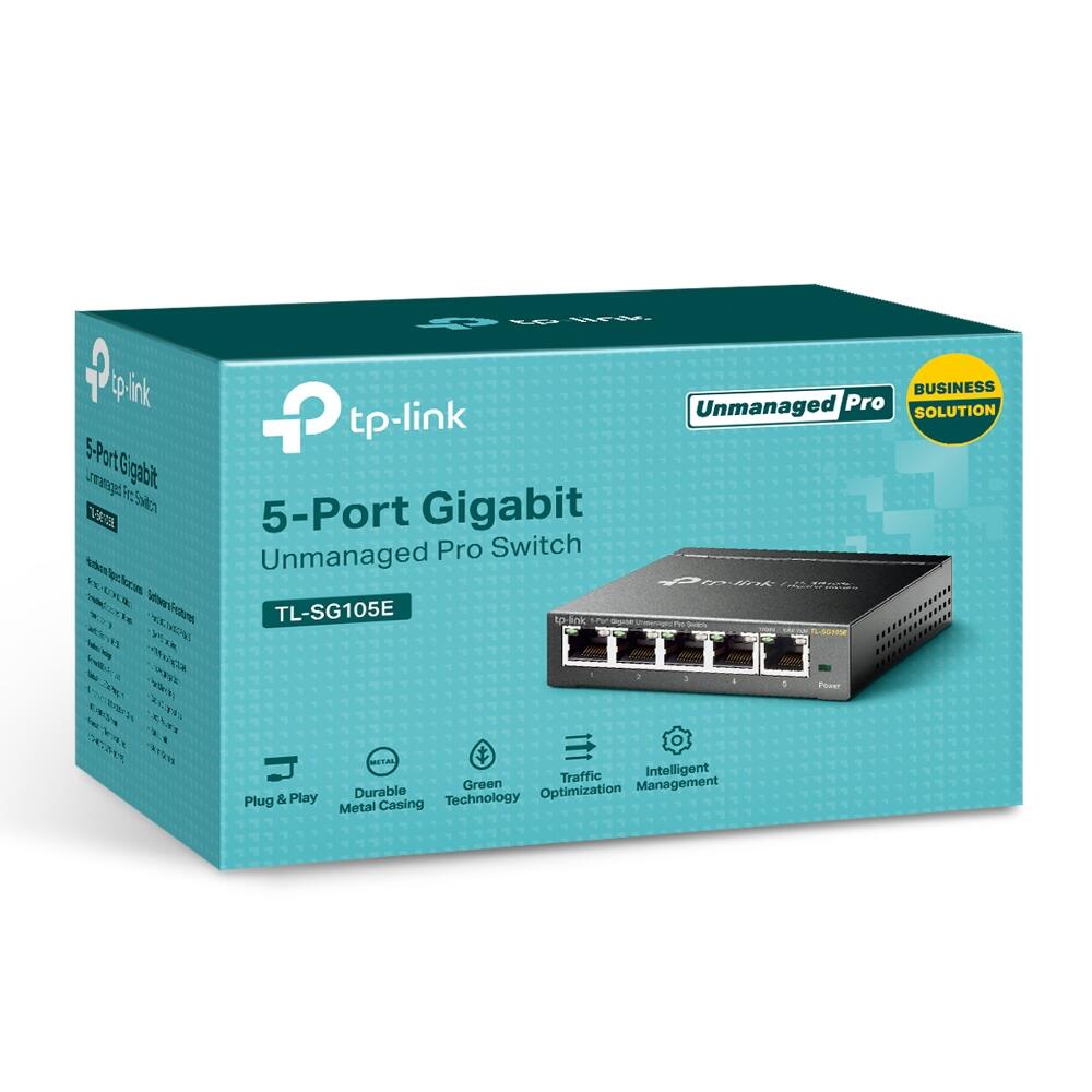 TP-LINK TL-SG105E 5-Port-Gigabit Easy Smart Pro Switch