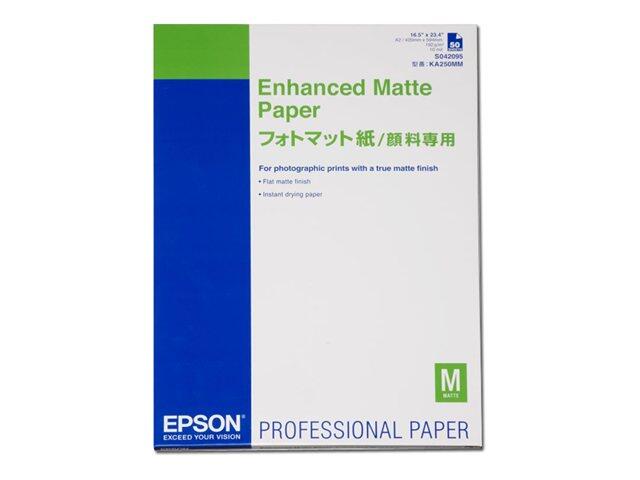 Epson Enhanced Matte - Papier, matt - 260 Mikron - A2 (420 x 594 mm) - 192 g/m2 - 50 Blatt