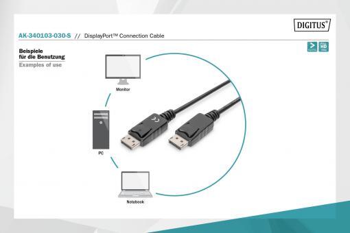 DIGITUS DisplayPort-Anschlusskabel 3m