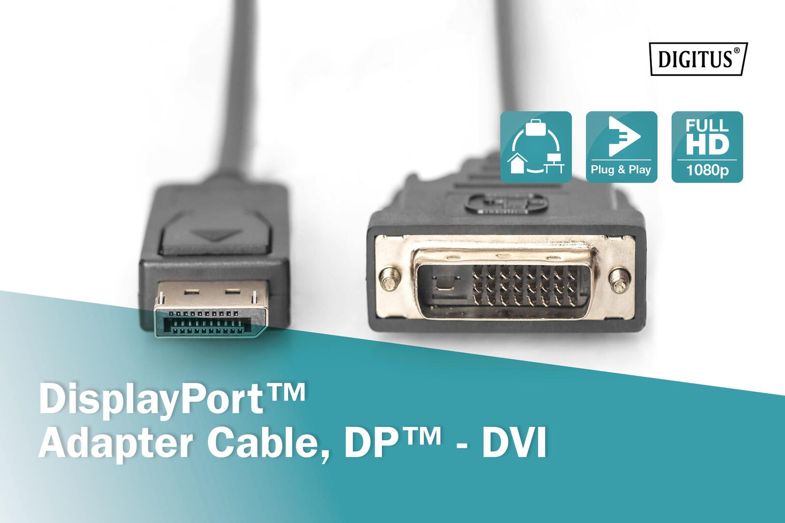 DIGITUS DisplayPort-Adapterkabel - DisplayPort / DVI 2m