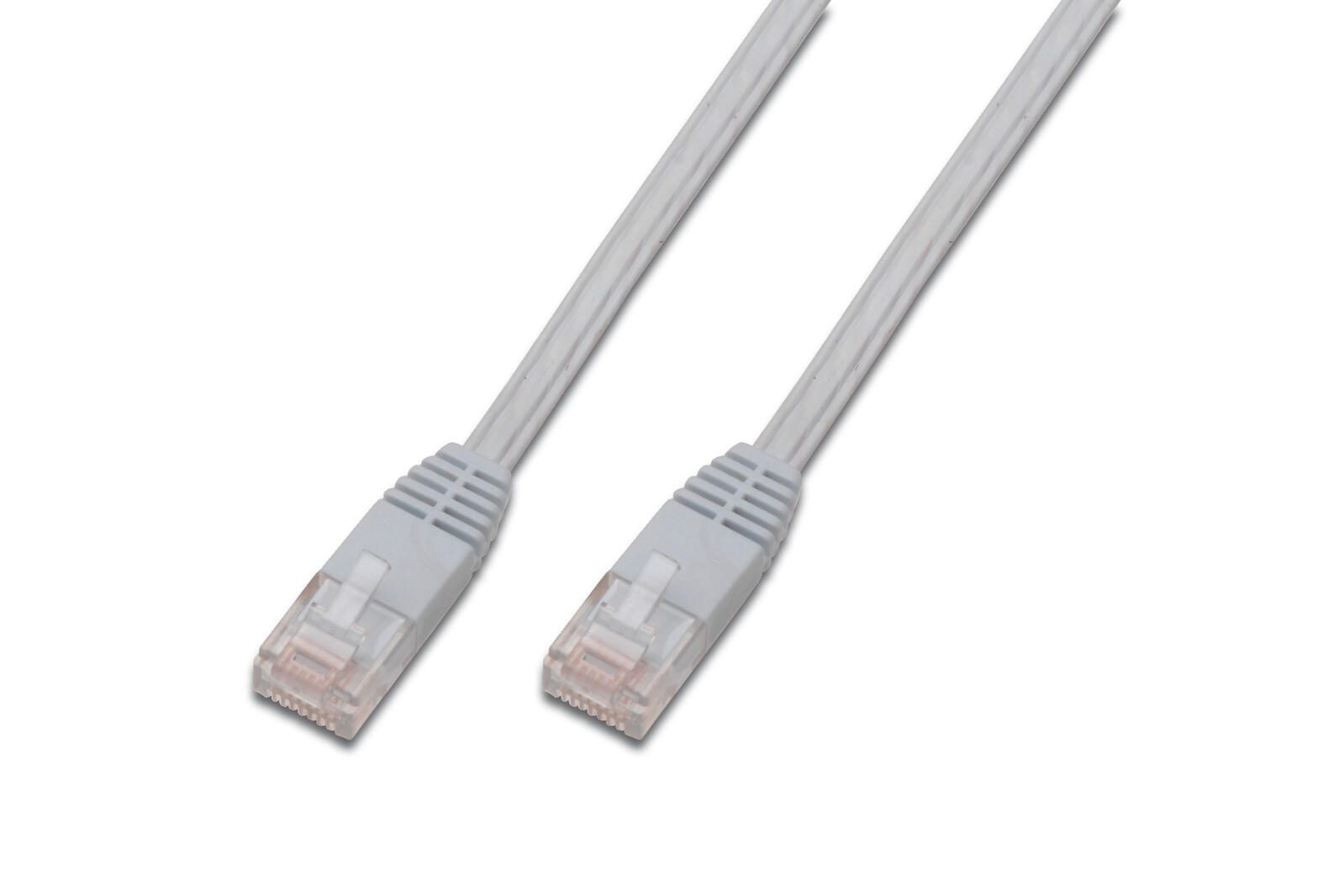DIGITUS Patch-Kabel flach RJ-45 (M) zu RJ-45 (M) 3 m Kupfer U/UTP Cat 5e weiß (DK-1511-030F/WH)