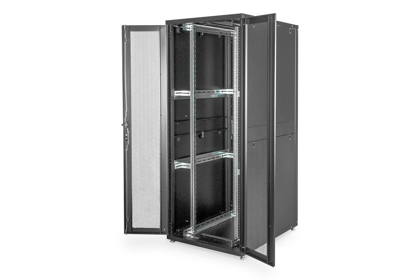 DIGITUS 42HE Serverschrank Professional Unique schwarz 2050x800x1000 mm H x B x T