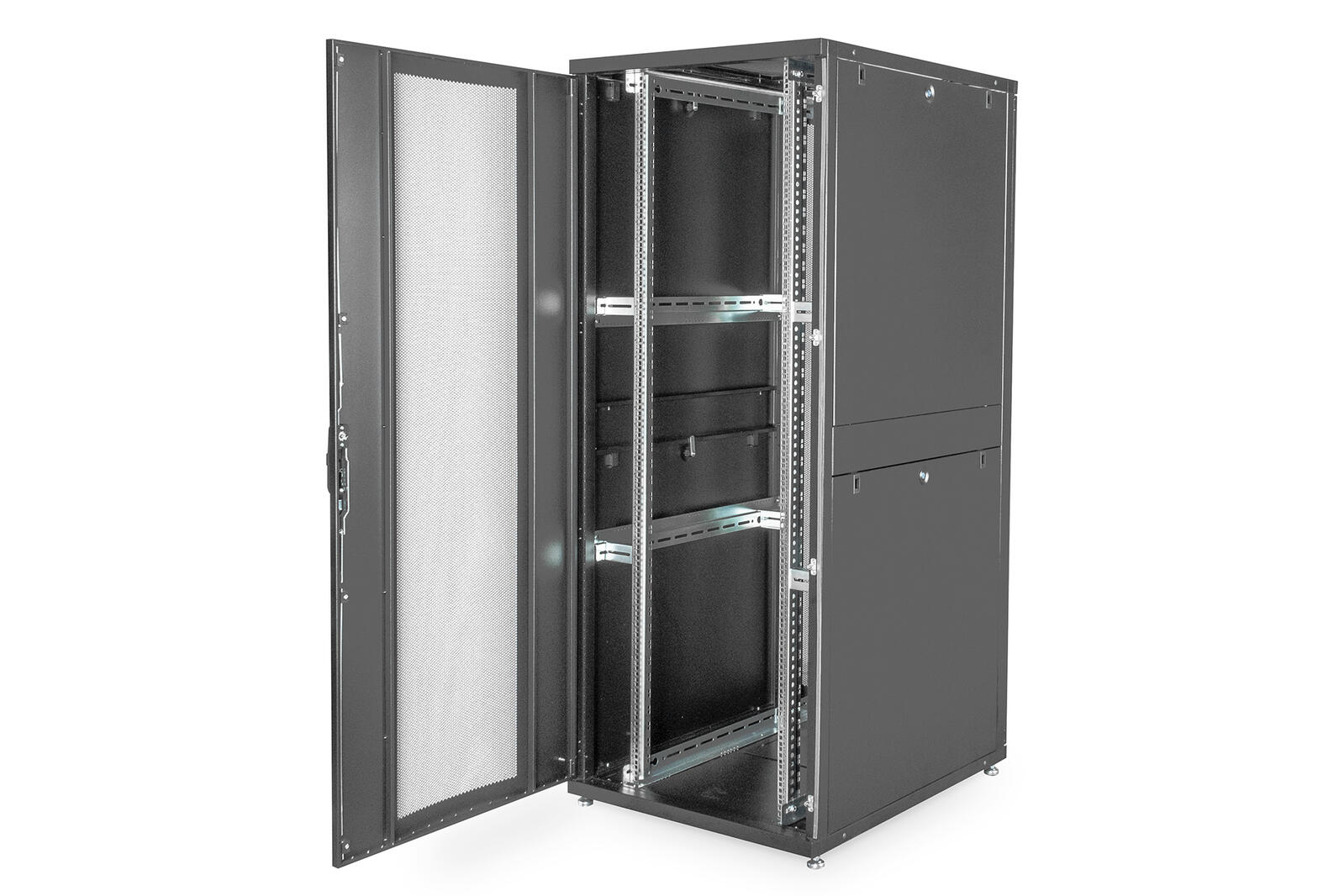 DIGITUS 42HE Serverschrank Professional Unique schwarz 2050x800x1000 mm H x B x T