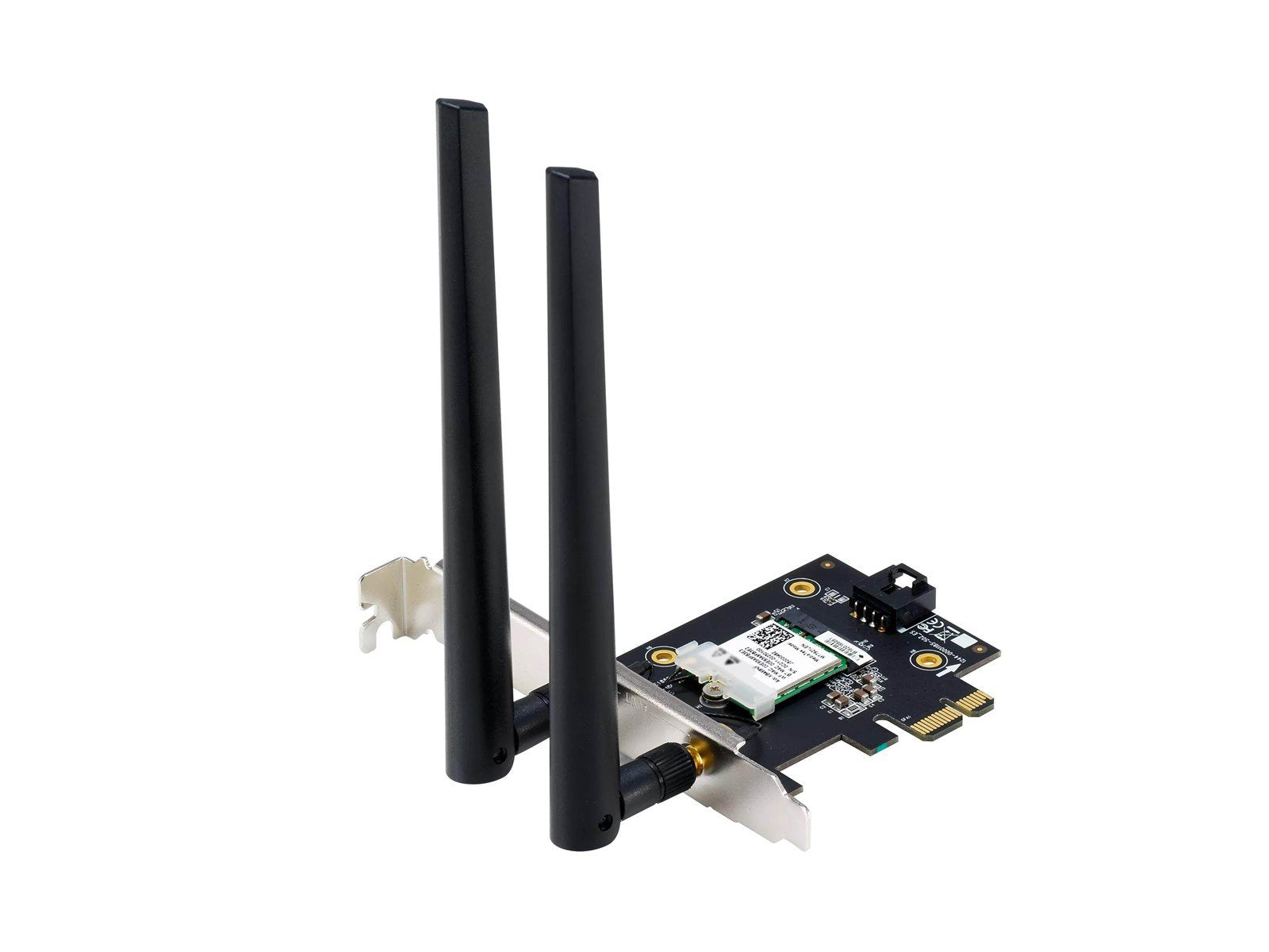 ASUS PCE-AX1800 Dual Band PCI-E WiFi 6 (802.11ax). Bluetooth 5.2 WPA3 network security OFDMA and MU-MIMO