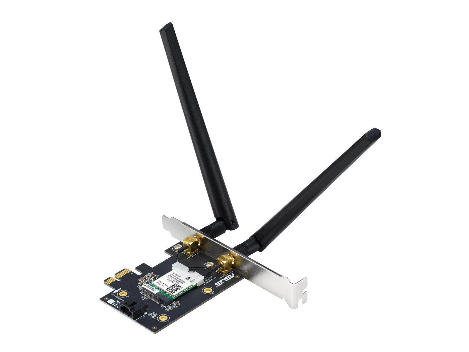 ASUS PCE-AX1800 Dual Band PCI-E WiFi 6 (802.11ax). Bluetooth 5.2 WPA3 network security OFDMA and MU-MIMO