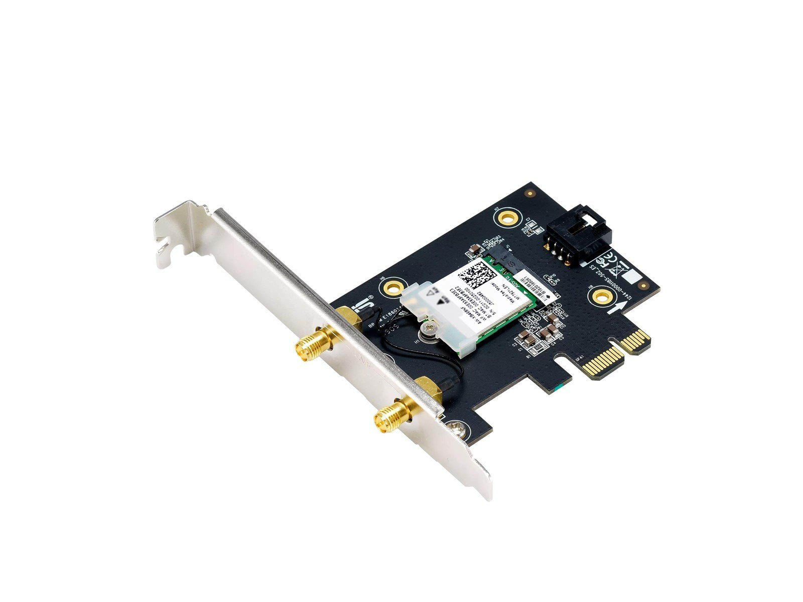 ASUS PCE-AX1800 Dual Band PCI-E WiFi 6 (802.11ax). Bluetooth 5.2 WPA3 network security OFDMA and MU-MIMO