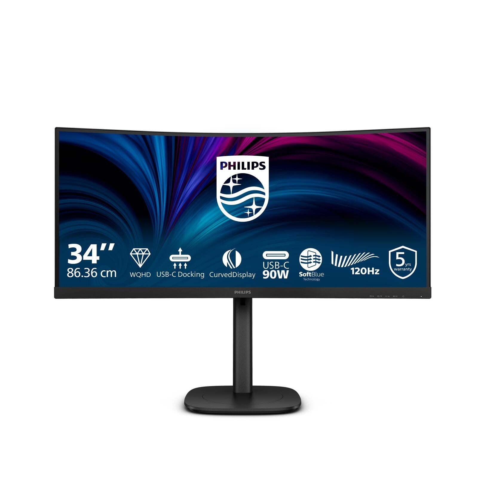 Philips 34B2U3600C WQHD Curved Business Display 86,4 cm (34') Schwarz