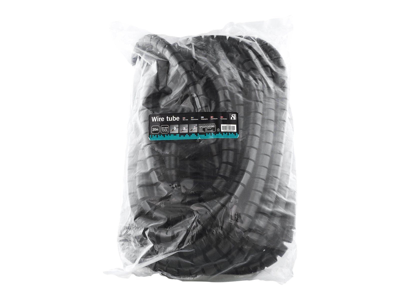 Deltaco  Nylon Cable Shields 20m Black