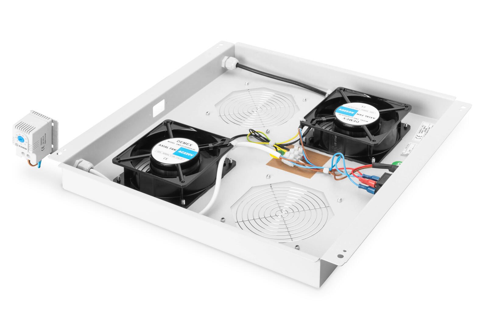 Digitus Dachlüftermodule für 19' Unique- und Dynamic Basic Schränke 2 Lüfter RAL7035 grau (DN-19 FAN-2-N)