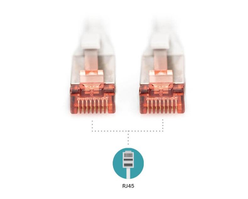 DIGITUS Patch-Kabel RJ-45 (M) zu RJ-45 (M) 7m Kupfer S/FTP Cat 6 grau (DK-1644-070)