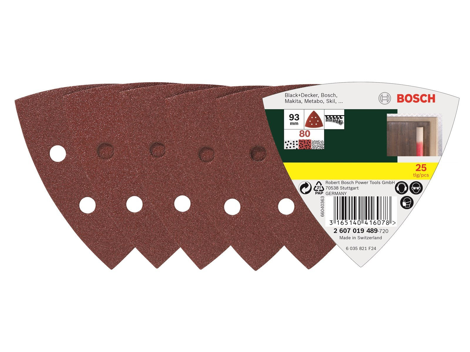 Bosch 25-pcs. Delta sander sheet set G80