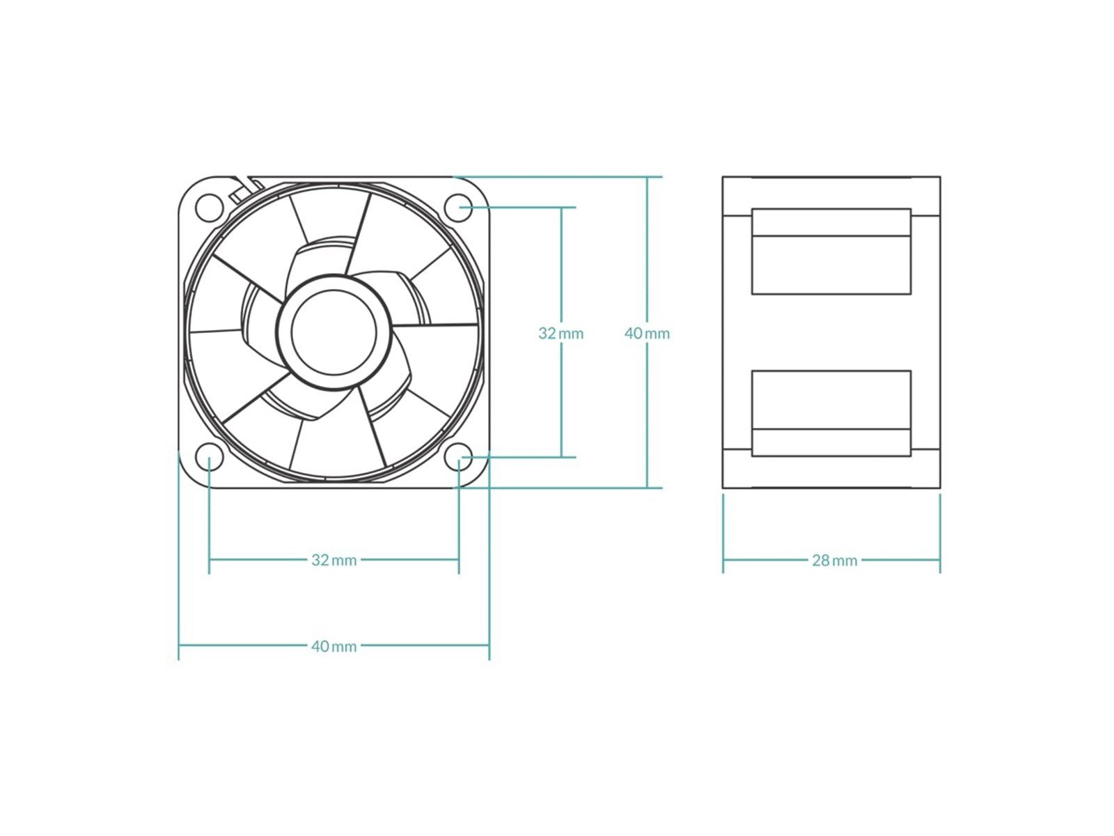 Arctic Server Fan S4028-6K - Gehäuselüfter - 40mm - Schwarz