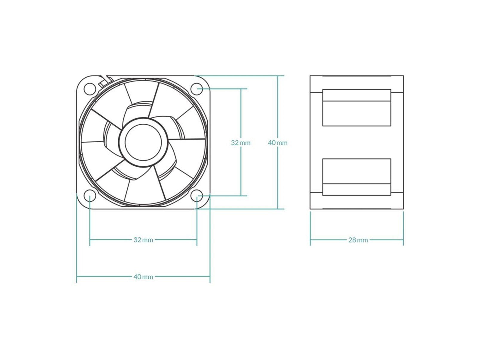 Arctic Server Fan S4028-15K - Gehäuselüfter - 40mm - Schwarz