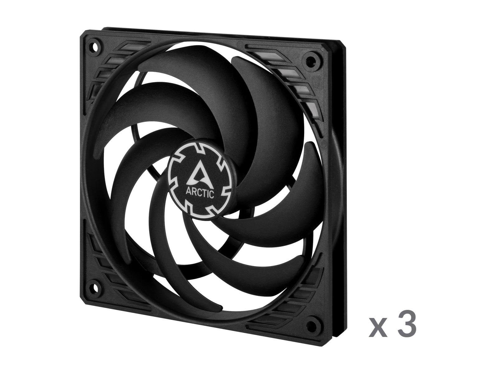 Arctic P12 Slim PWM PST - 3-pack value pack - Gehäuselüfter - 120mm - Schwarz - 23 dBA