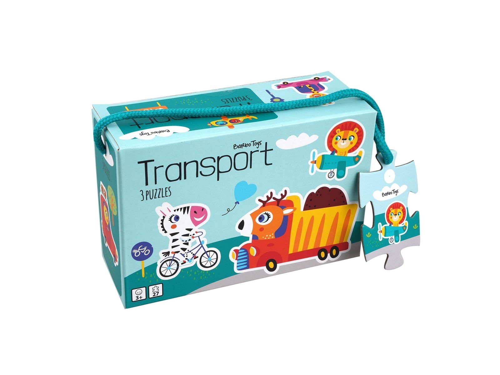 Barbo Toys Little Bright Ones - 3 Puzzles - Transport