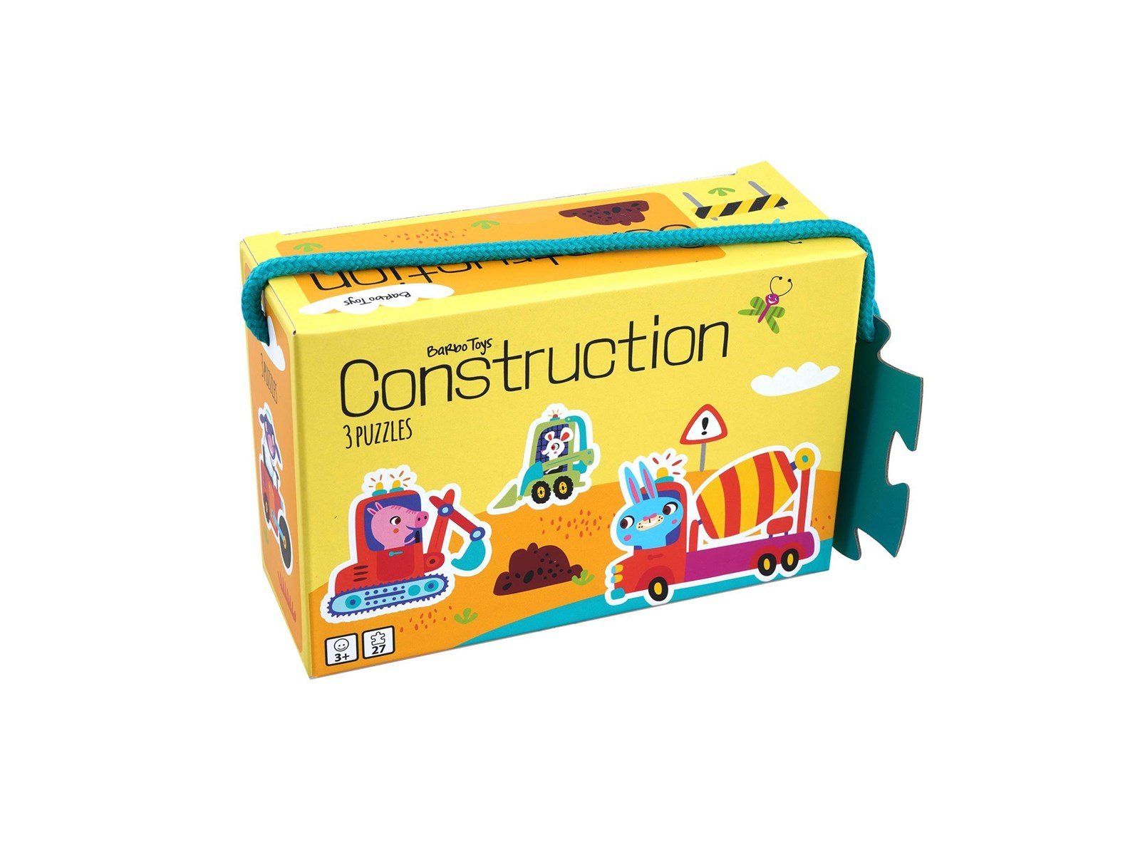 Barbo Toys Little Bright Ones - 3 Puzzles - Construction