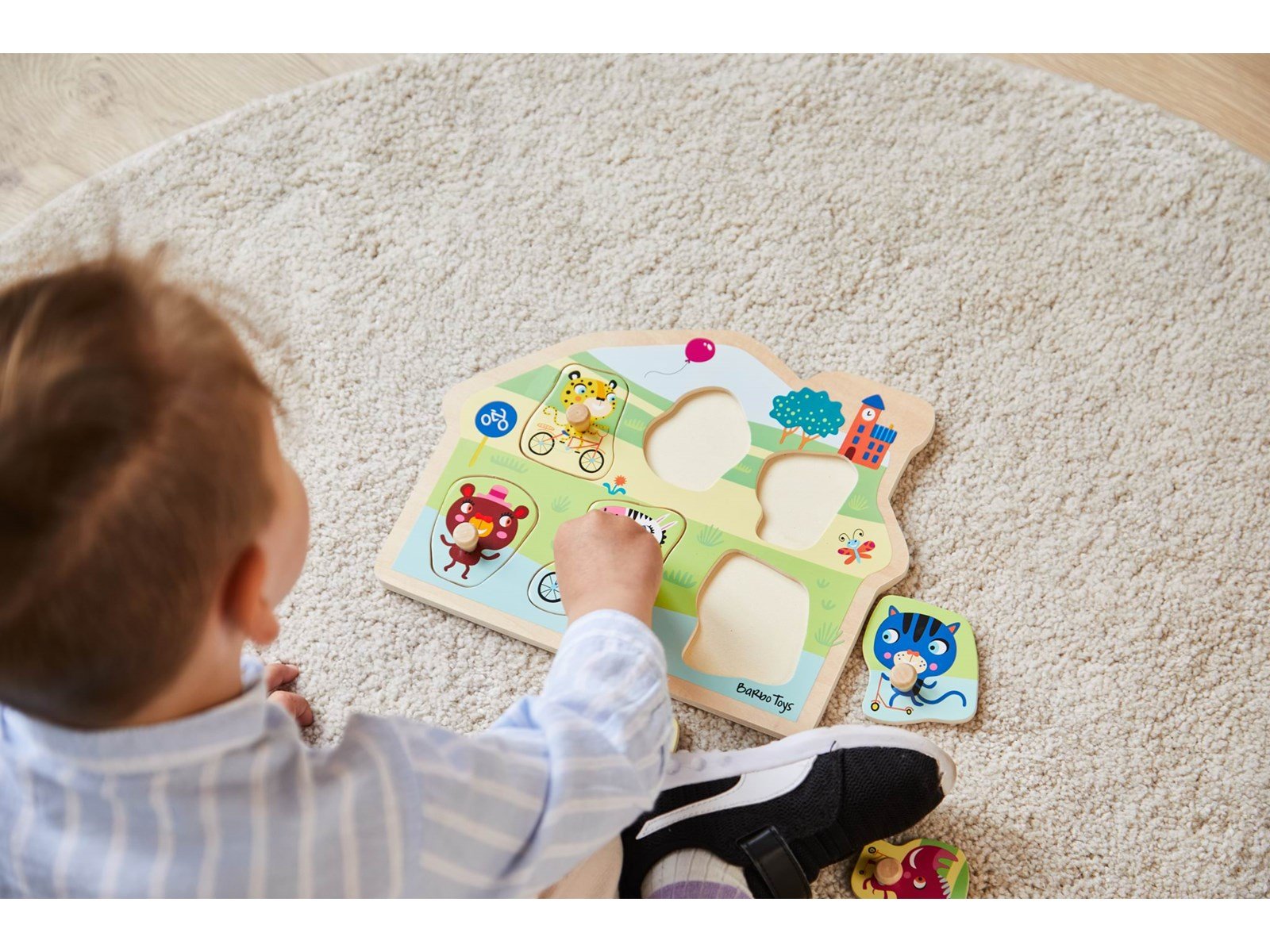 Barbo Toys Little Bright Ones - Wooden Puzzle - Play