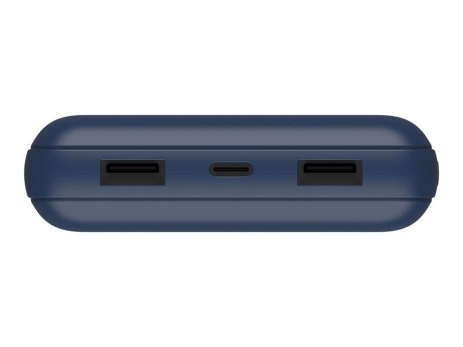Belkin Power Bank 20K USB-A and USB-C 15W blue Powerbank (Akku) - 20000 mAh