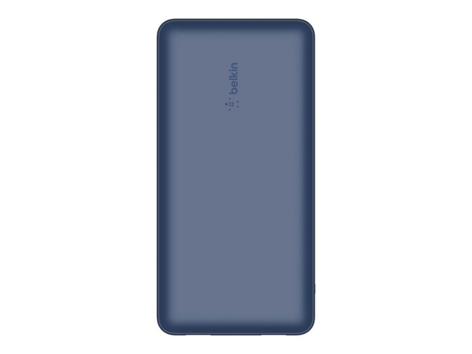 Belkin Power Bank 20K USB-A and USB-C 15W blue Powerbank (Akku) - 20000 mAh