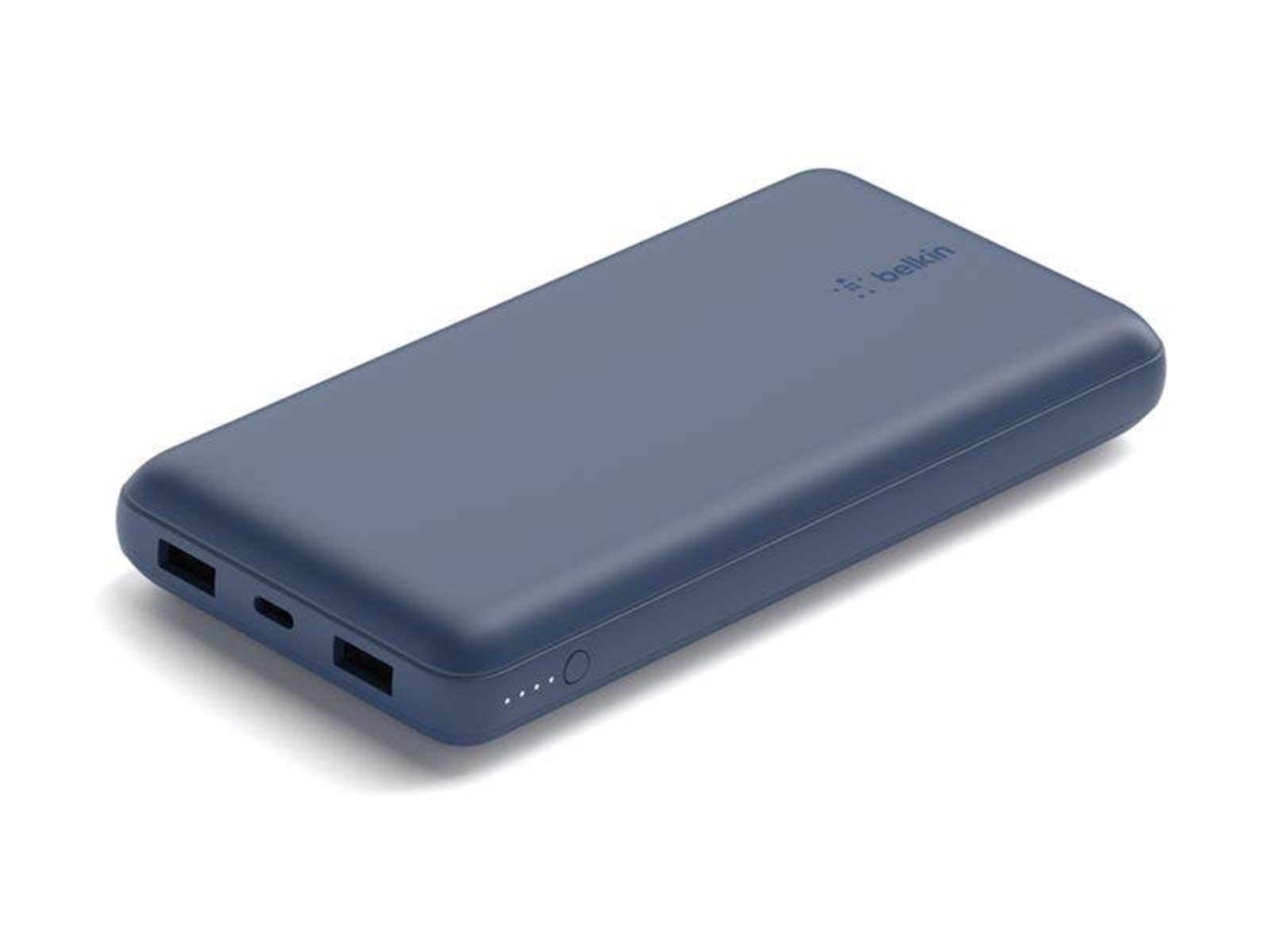 Belkin Power Bank 20K USB-A and USB-C 15W blue Powerbank (Akku) - 20000 mAh