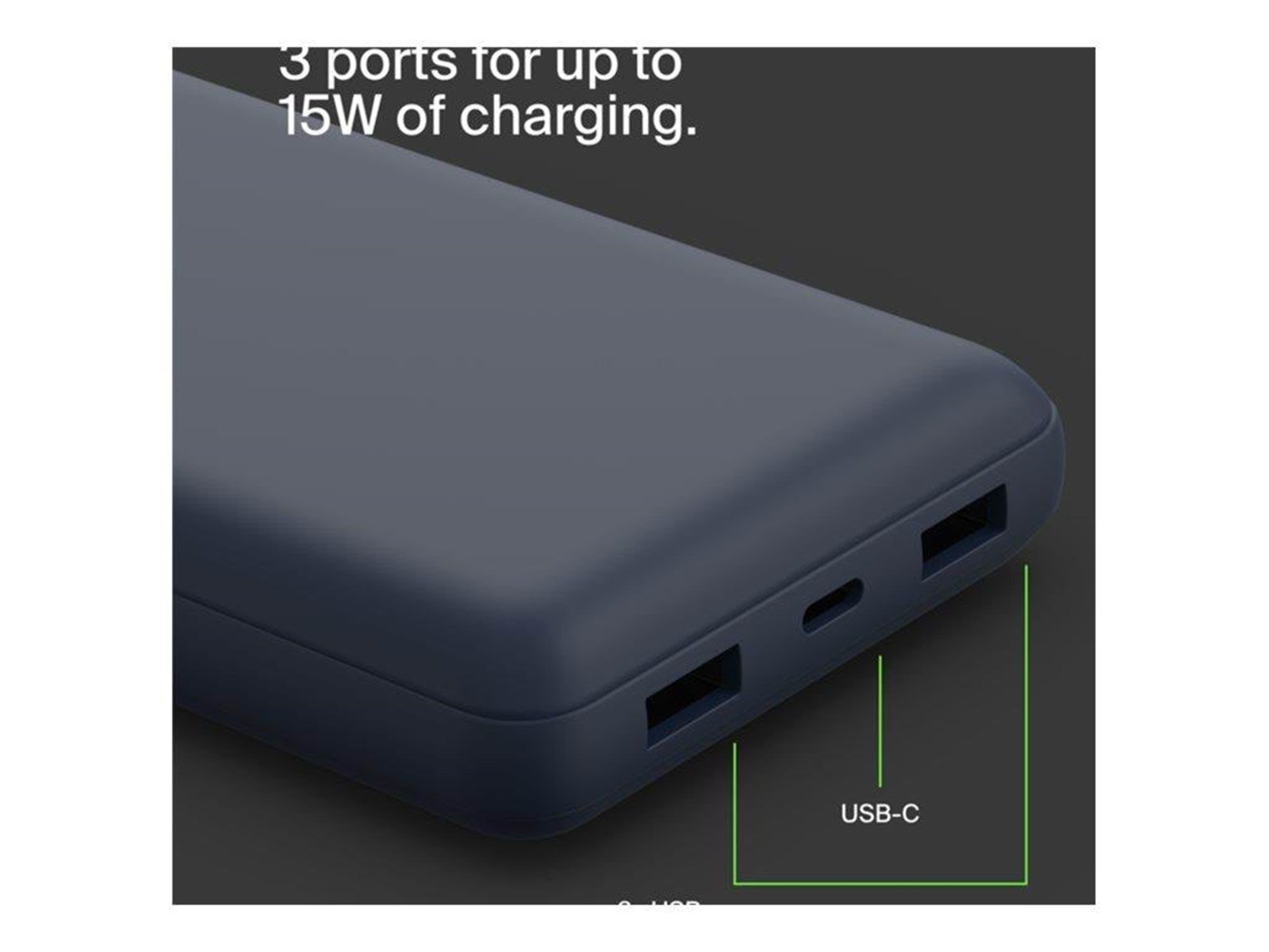 Belkin Power Bank 20K USB-A and USB-C 15W blue Powerbank (Akku) - 20000 mAh