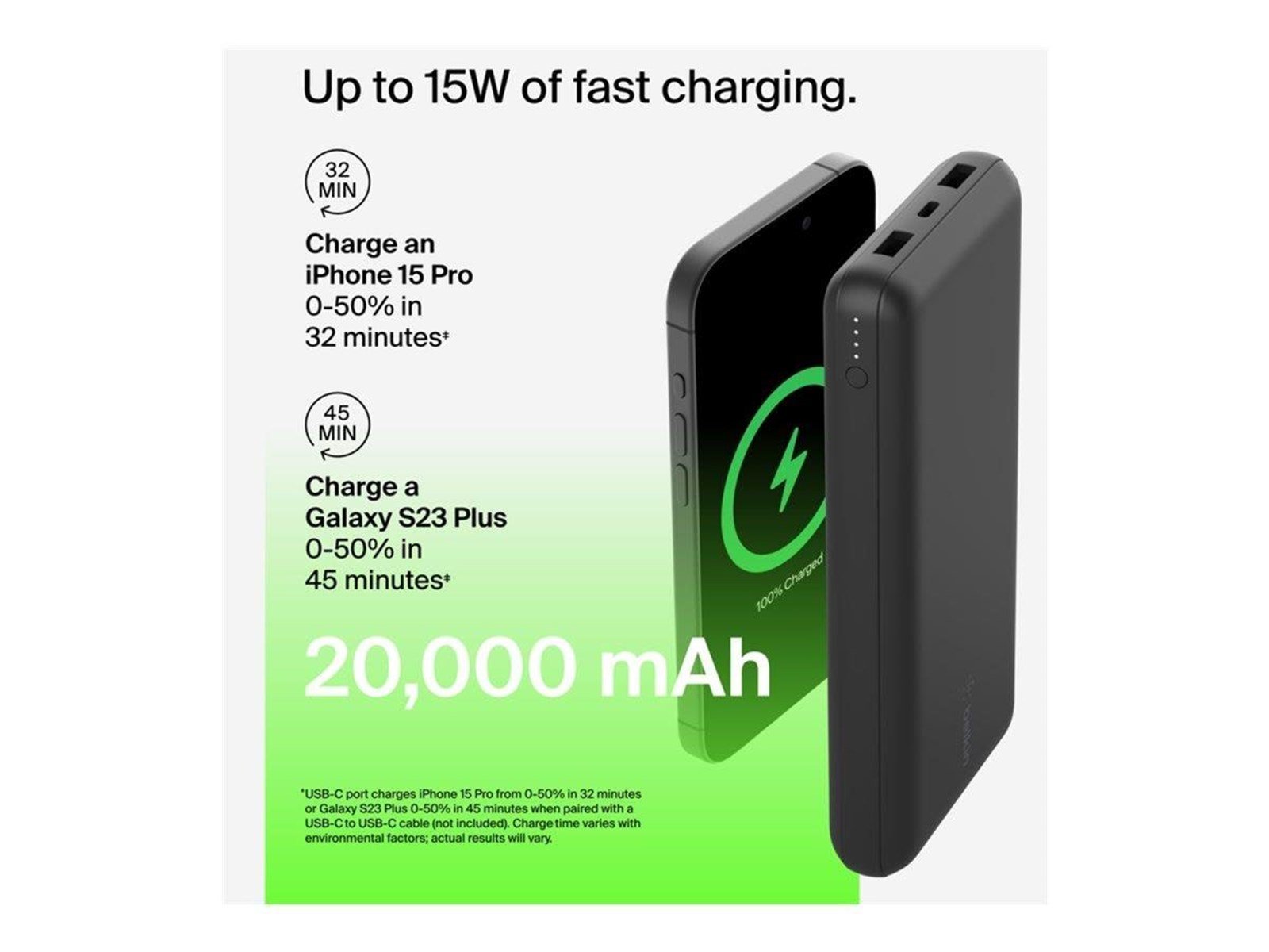 Belkin BOOST CHARGE Powerbank (Akku) - schwarz - 20000 mAh