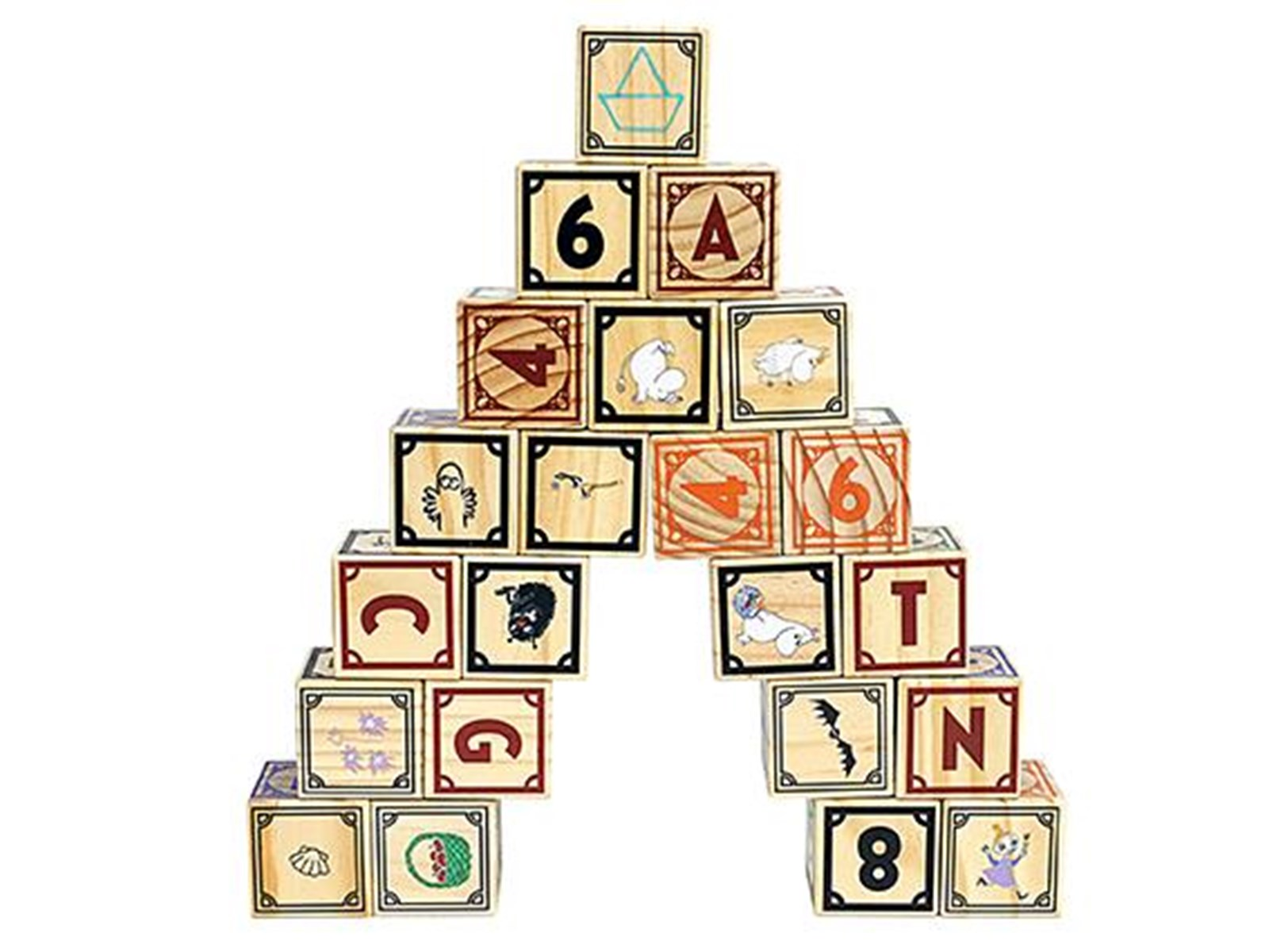 Barbo Toys Moomin Wooden Alphabet Blocks