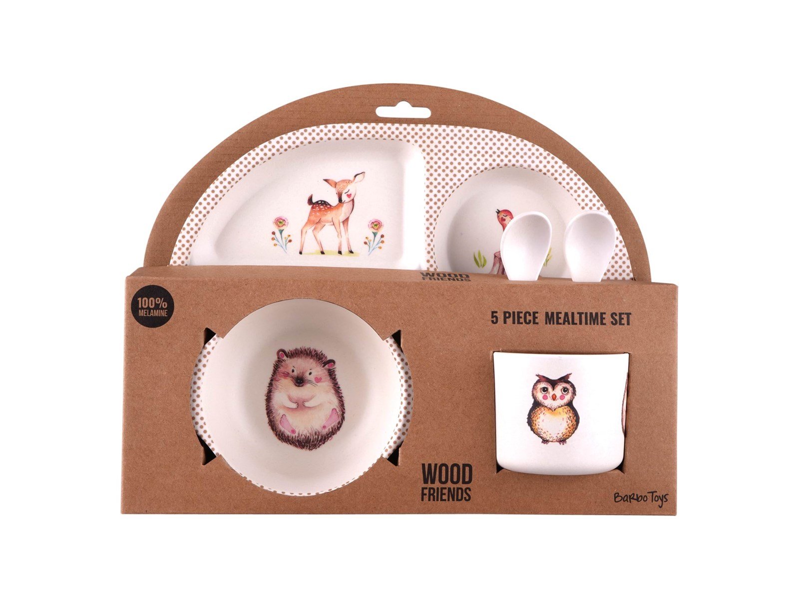 Barbo Toys Wood Friends 4 room Mealtime Set