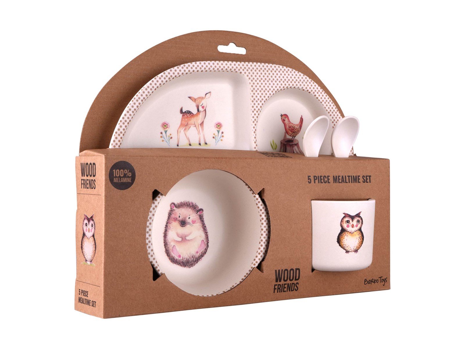 Barbo Toys Wood Friends 4 room Mealtime Set