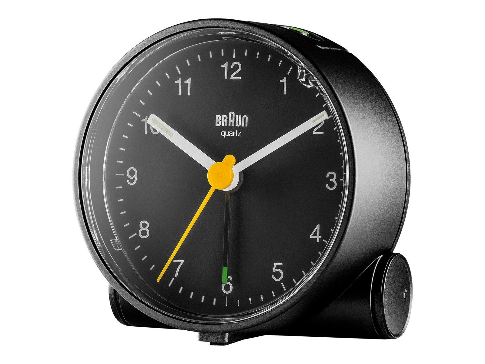 Braun BC01 - alarm clock - round - quartz - desktop - black