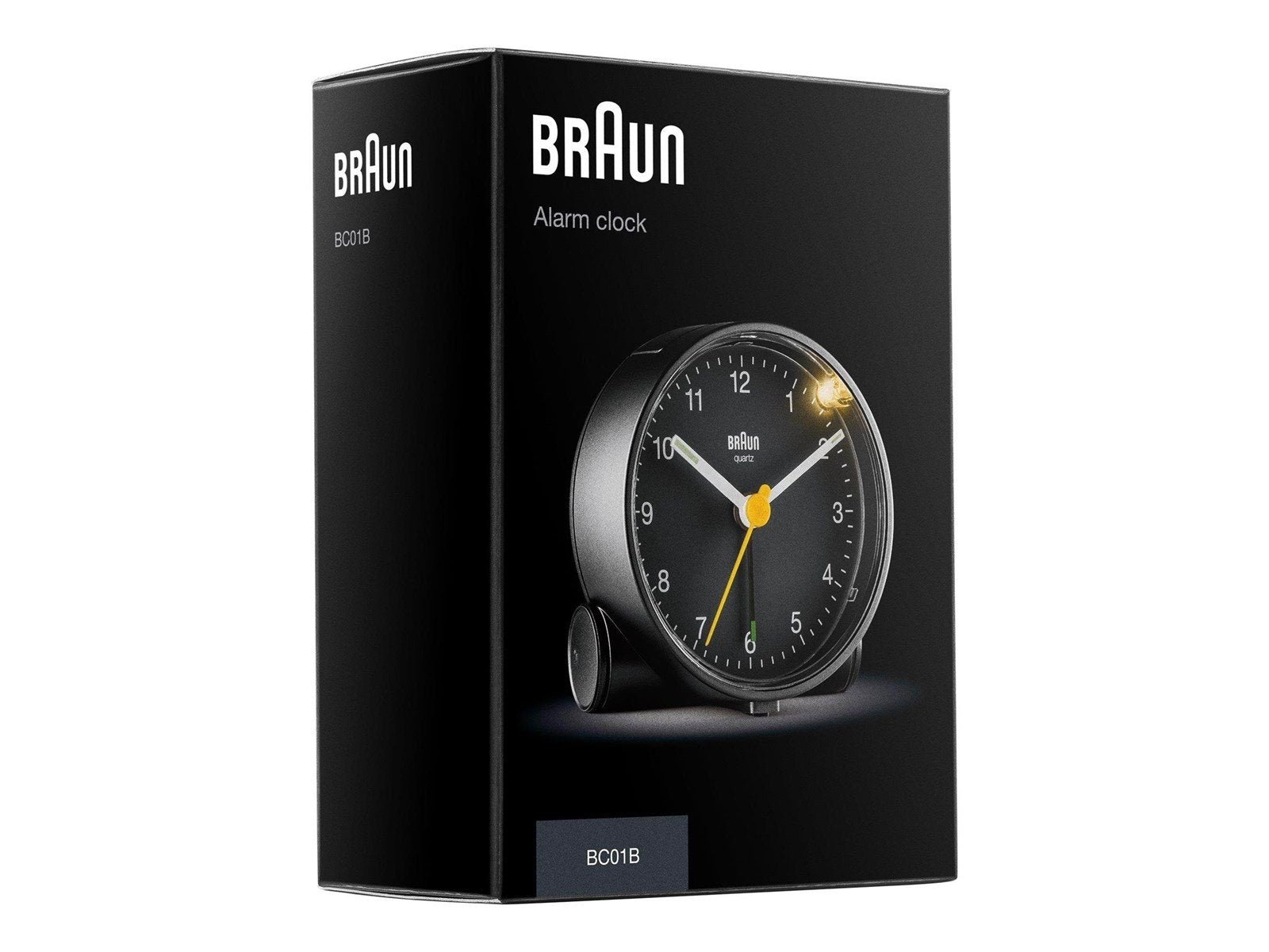 Braun BC01 - alarm clock - round - quartz - desktop - black