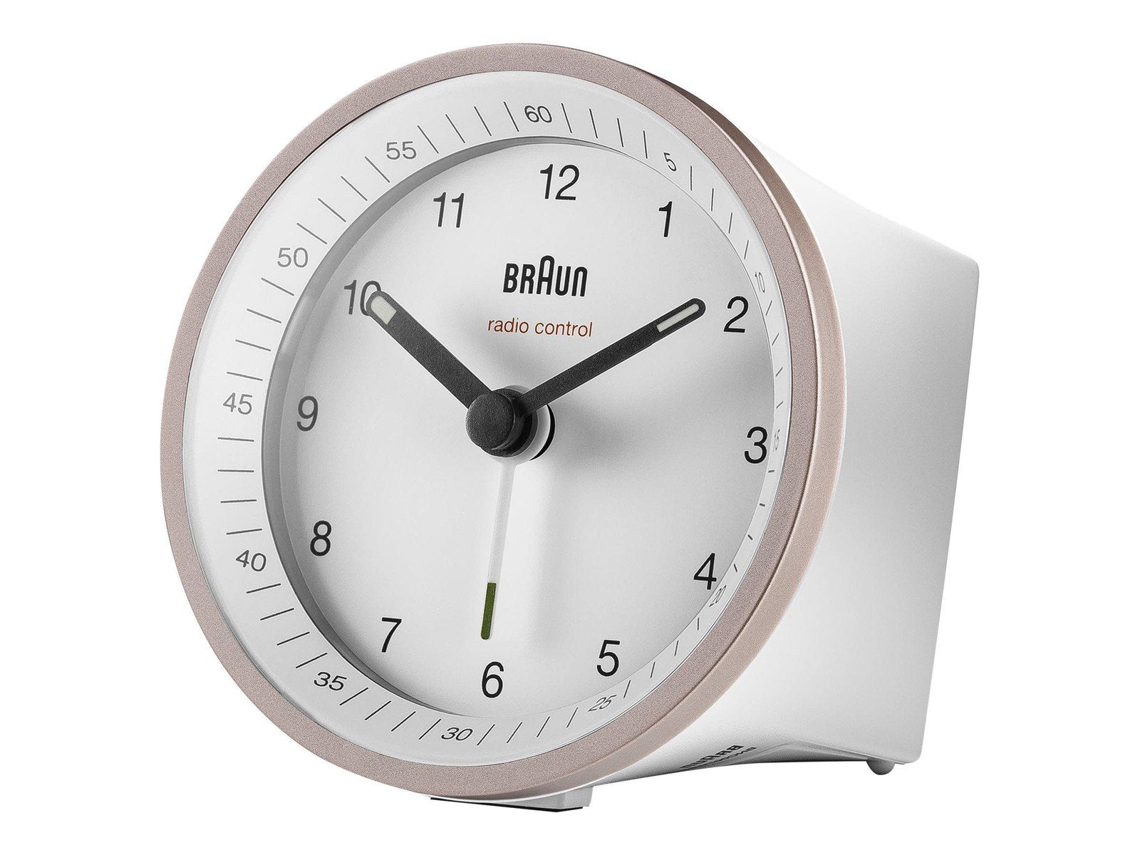 Braun BC07 - alarm clock - round - quartz - desktop - white/pink