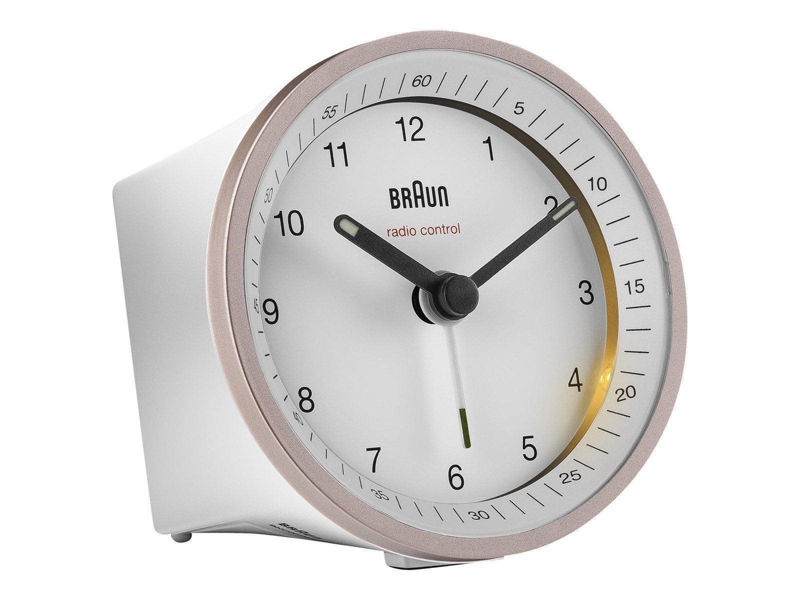 Braun BC07 - alarm clock - round - quartz - desktop - white/pink