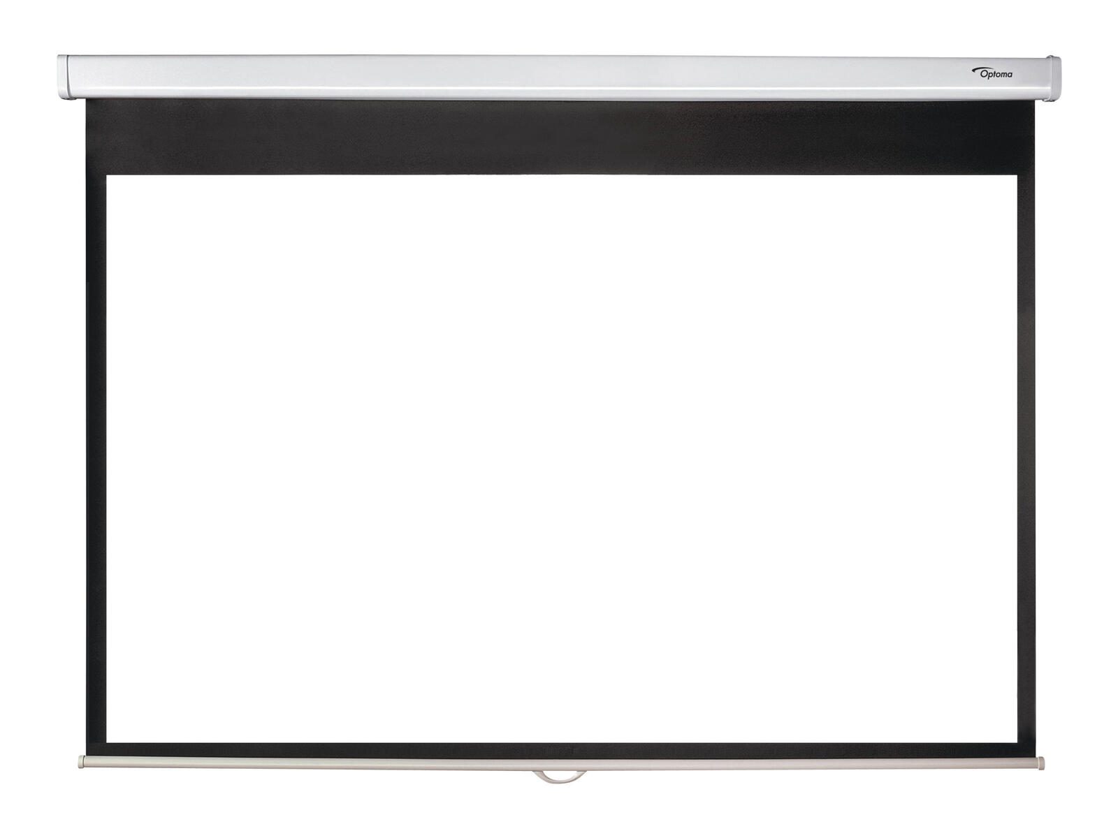 Optoma DS-1123PMG+ Manuelle Pull Down Leinwand für Wand-/Deckenmontage, 16:10, (123') 312 cm