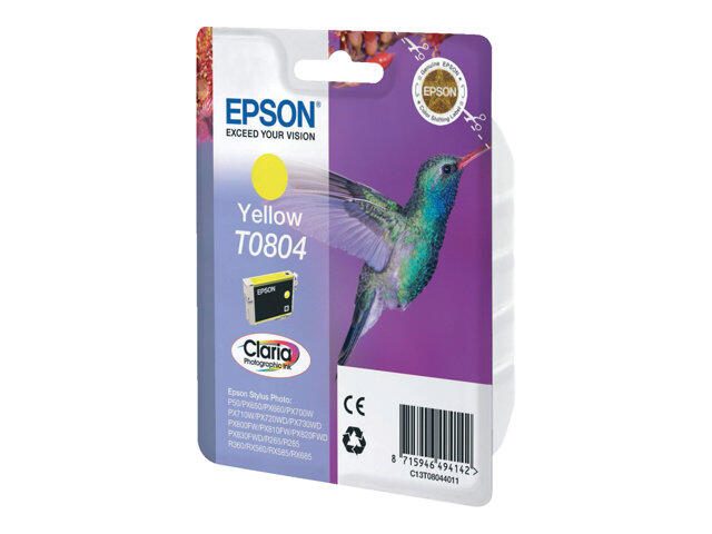 Epson Original T0804 Kolibri Druckerpatrone gelb 520 Seiten 7ml (C13T08044011)