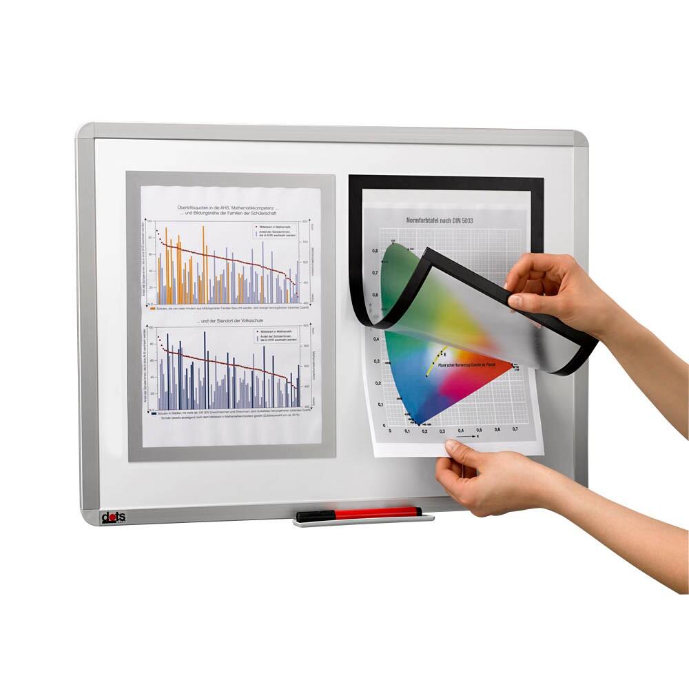 DURABLE Magnetrahmen DURAFRAME MAGNETIC A4 silber - 5 Stück