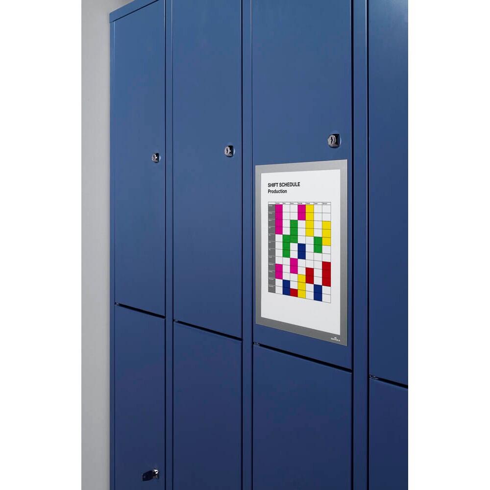 DURABLE Magnetrahmen DURAFRAME MAGNETIC A4 silber - 5 Stück