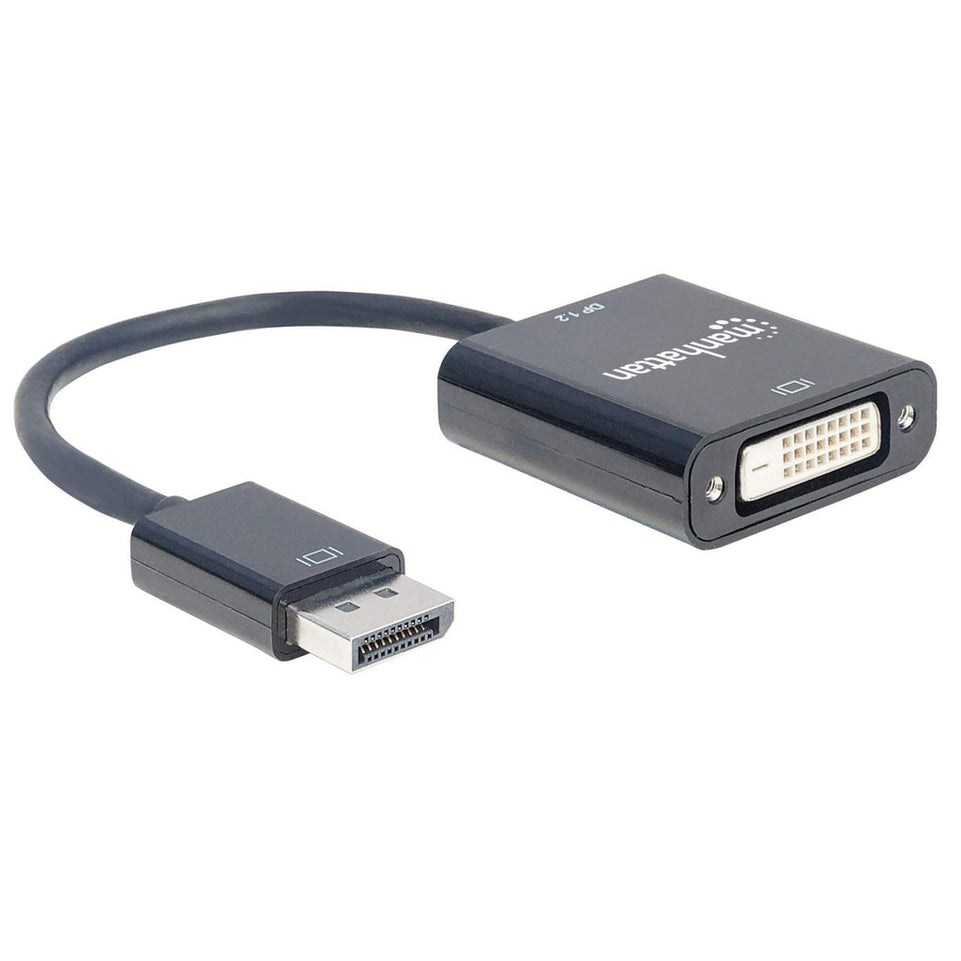 MANHATTAN DisplayPort Adapter 1.2a -> DVI(24+1) St/Bu schwar