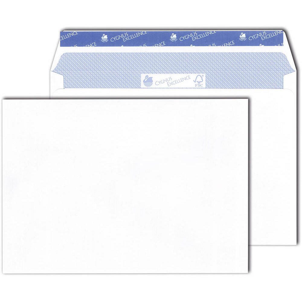 MAILmedia Briefumschläge Cygnus Excellence® DIN C5 ohne Fenster hochweiß haftklebend - 10 Stück